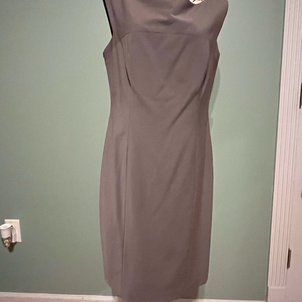 Ann Taylor Brown Sheath Midi Dress Cowl Neck